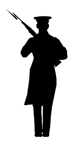 Soldier Silhouette v5 Decal Sticker 