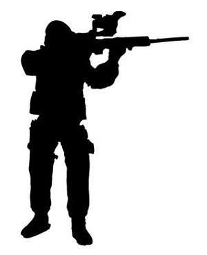 Soldier Silhouette v7 Decal Sticker 