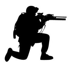 Soldier Silhouette v9 Decal Sticker 