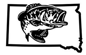 South Dakota Bass Fishing Decal Sticker 