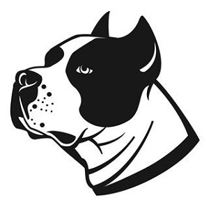 Stafford Bull Terrier Head v2 Decal Sticker 