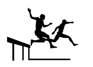 Steeplechase Silhouette Decal Sticker 