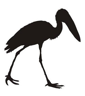 Stork Silhouette v2 Decal Sticker 