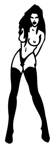 Stripper Girl v3 Decal Sticker 