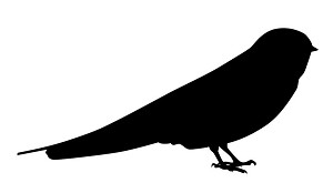 Swallow Silhouette v2 Decal Sticker 