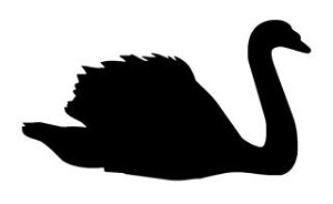 Swan Silhouette Decal Sticker 