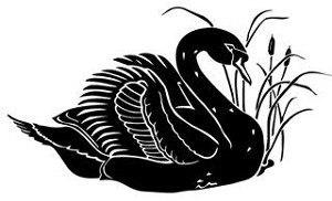 Swan Decal Sticker 
