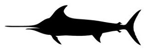 Swordfish Silhouette Decal Sticker 