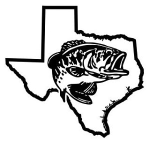 Texas Bass Fishing Decal Sticker 