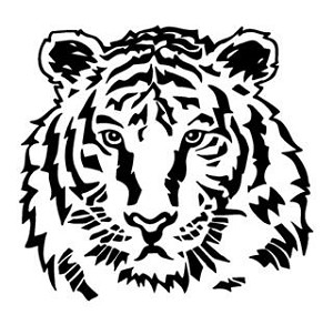 Tiger Head v4 Decal Sticker 