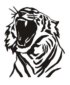 Tiger Head v6 Decal Sticker 