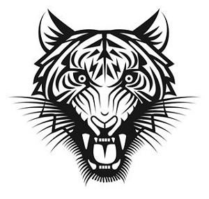 Tiger Head v9 Decal Sticker 