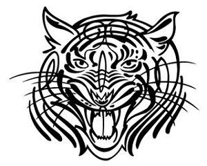Tiger Head Decal Sticker 