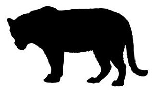 Tiger Silhouette v2 Decal Sticker 
