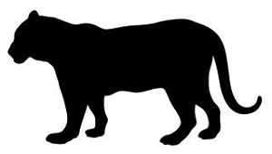 Tiger Silhouette v3 Decal Sticker 