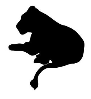Tiger Silhouette v4 Decal Sticker 