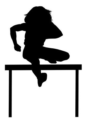 Track Hurdler Silhouette v1 Decal Sticker 