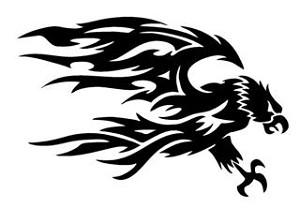 Tribal Eagle v1 Decal Sticker 