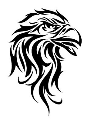 Tribal Eagle Head v2 Decal Sticker 
