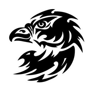 Tribal Eagle Head Decal Sticker 