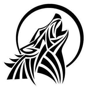 Tribal Wolf Head Decal Sticker 