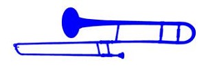 Trombone Decal Sticker 