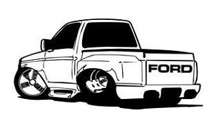 Truck Cartoon Decal Sticker 