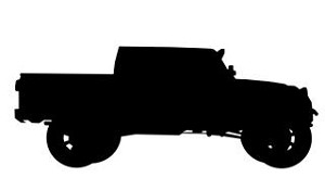 Truck Silhouette v1 Decal Sticker 