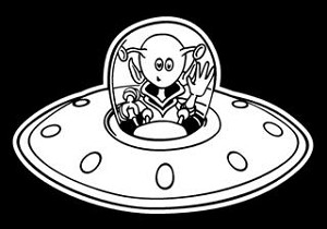 UFO Decal Sticker 