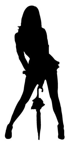 Umbrella Girl v2 Decal Sticker 