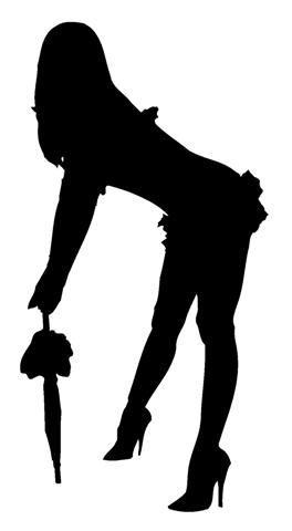 Umbrella Girl Decal Sticker 