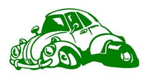 VW Bug Cartoon Decal Sticker 