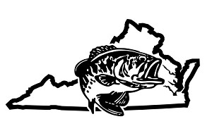 Virginia Bass Fishing Decal Sticker 