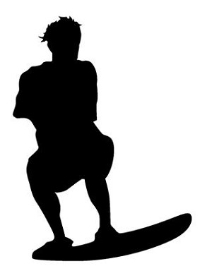 Wake board Silhouette v1 Decal Sticker 