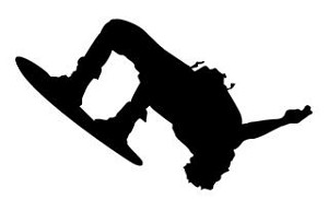 Wake board Silhouette v2 Decal Sticker 