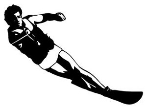 Water skiing v1 Decal Sticker 