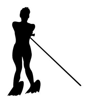 Water skiing v2 Decal Sticker 