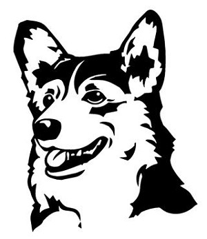 Welsh Corgi Head Decal Sticker 