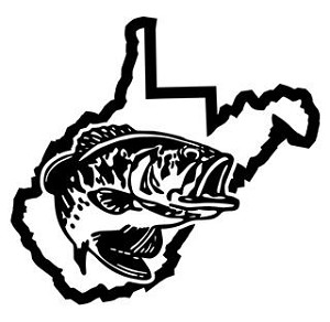 West Virginia Bass Fishing Decal Sticker 