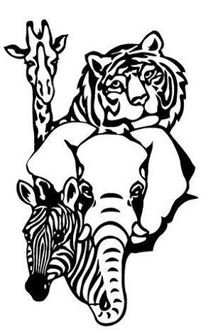 Wild Animal Group v2 Decal Sticker 