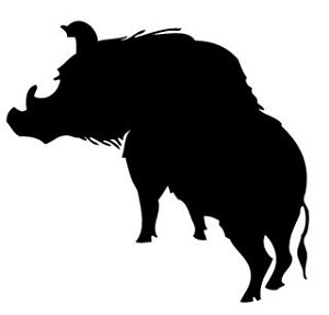 Wild Hog Silhouette v1 Decal Sticker 