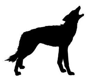 Wolf Silhouette v2 Decal Sticker 