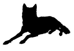 Wolf Silhouette v3 Decal Sticker 