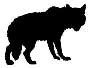 Wolf Silhouette v4 Decal Sticker 