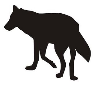 Wolf Silhouette v5 Decal Sticker 