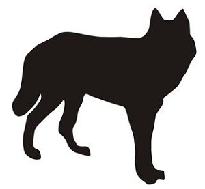 Wolf Silhouette v6 Decal Sticker 