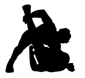 Wrestling Silhouette v2 Decal Sticker 