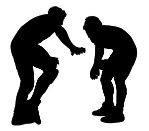 Wrestling Silhouette v3 Decal Sticker 