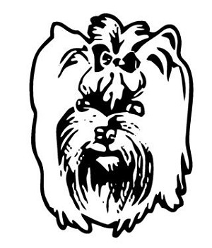 Yorkshire Terrier Head Decal Sticker 