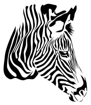 Zebra Head v2 Decal Sticker 